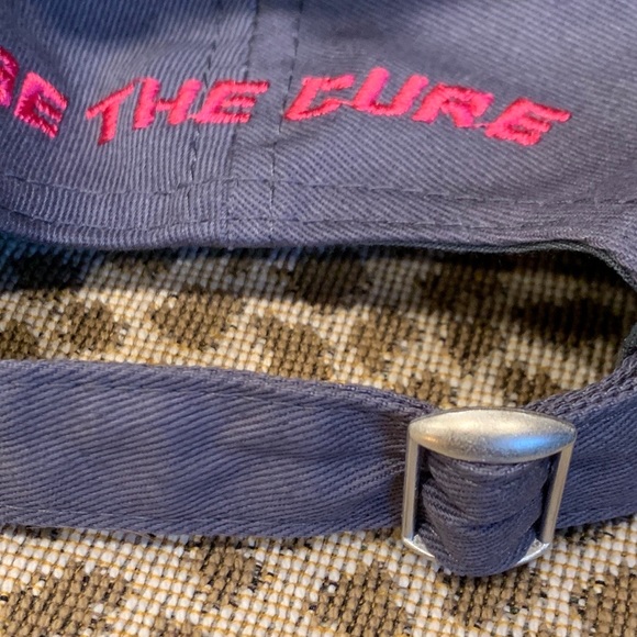 NWT Support The Cure Gray Baseball Hat/Cap~Pink Ribbon~Breast Cancer Awareness - Picture 10 of 13